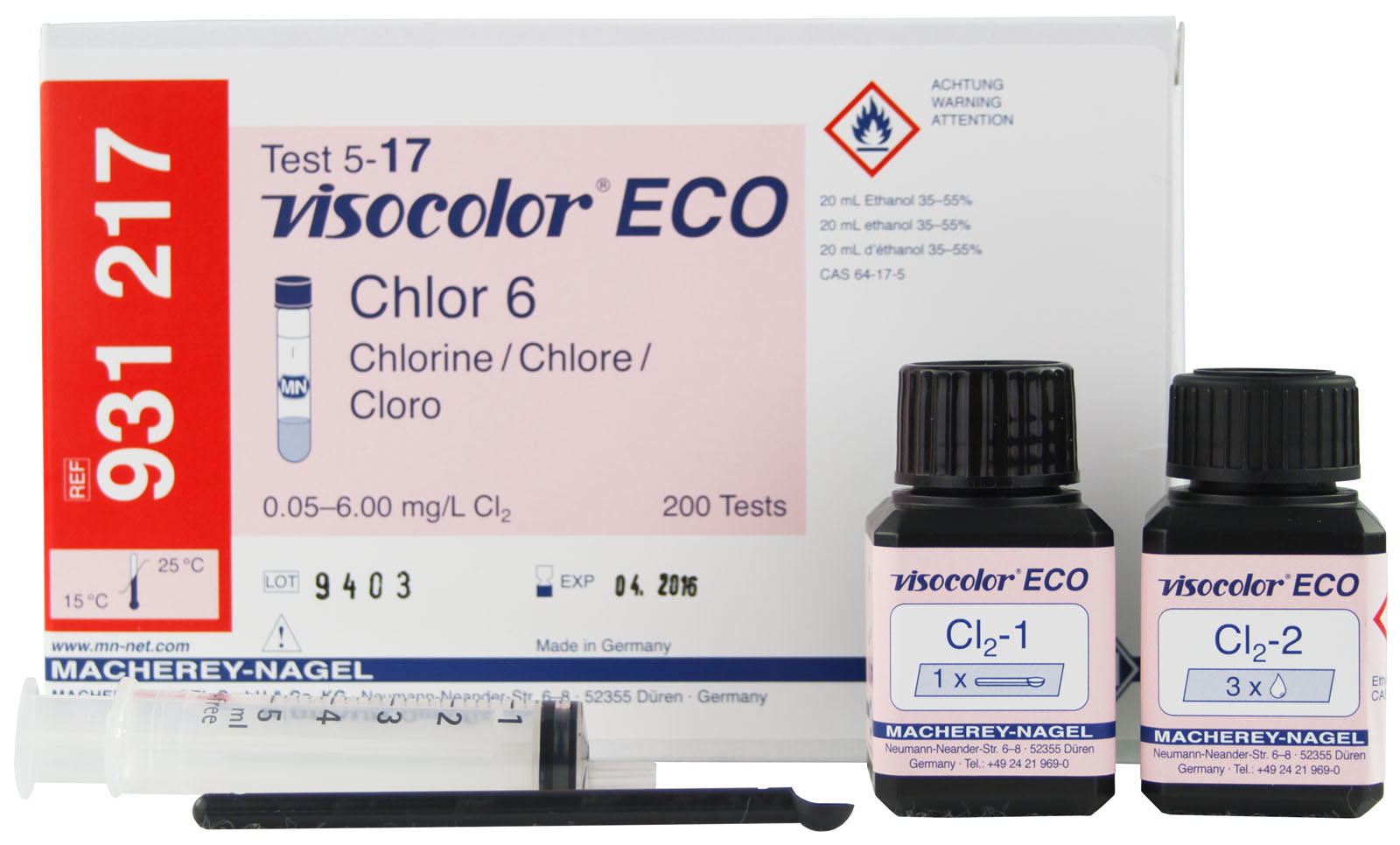 VISOCOLOR ECO Chlor 6, frei + gesamt