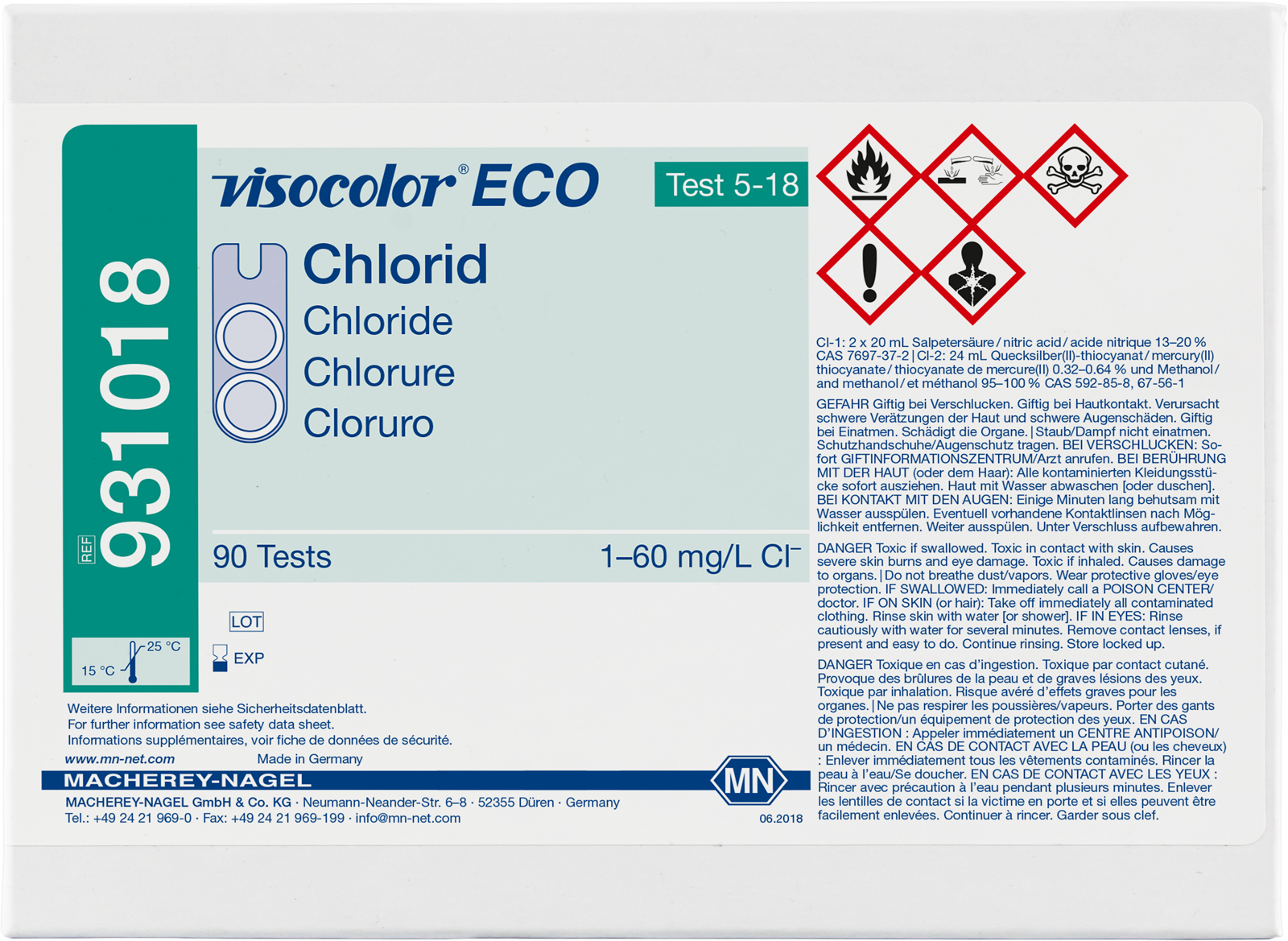 VISOCOLOR ECO Chlorid-Messbesteck
