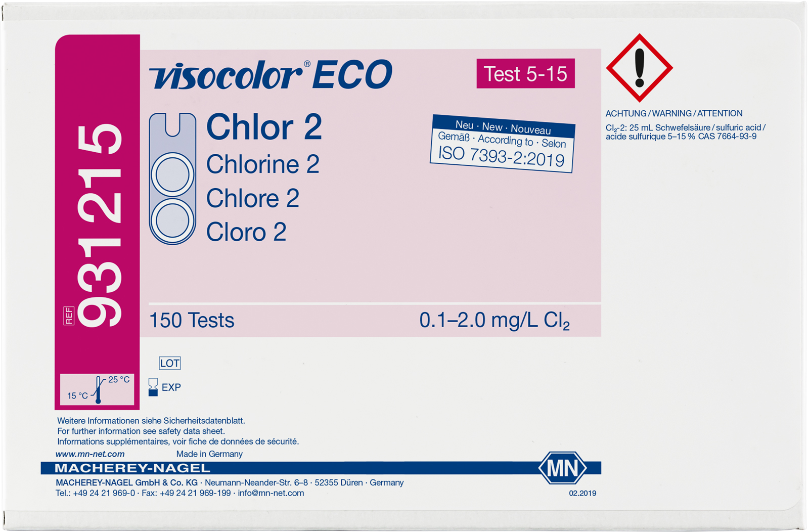 VISOCOLOR® ECO Chlor 2, frei + gesamt